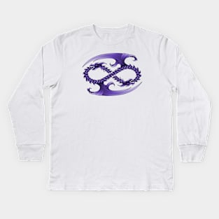 Infinity Dragons Purple Kids Long Sleeve T-Shirt